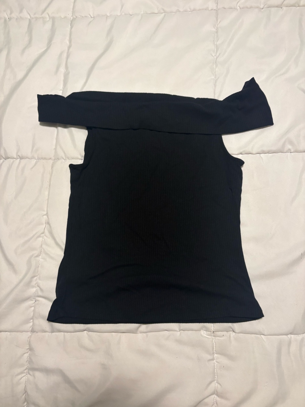 Old Navy Black One-Shoulder Ribbed Top - Picture 2 of 4